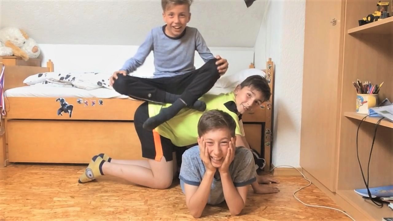 3 person yoga poses on Craiyon
